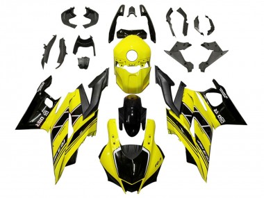 Carénages Moto Yamaha YZF R3/R25 2019-2021 - Jaune Noir Fibre de Carbone