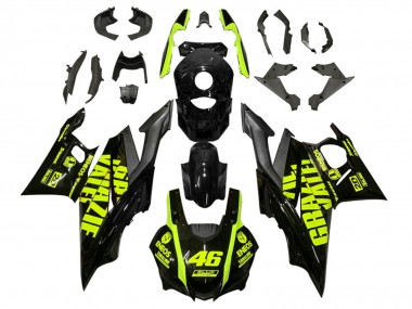Carénages Moto Yamaha YZF R3/R25 2019-2021 - Noir Jaune Néon 46