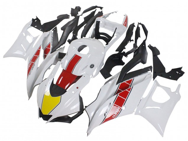 Carénages Moto Yamaha YZF R3/R25 2019-2021 - Blanc Rouge Jaune Noir