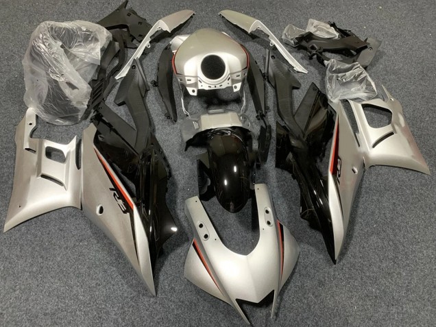 Carénages Moto Yamaha YZF R3/R25 2022-2024 - Or Clair Noir Brillant