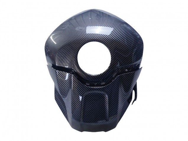 Carénages Moto Yamaha YZF R3/R25 2022-2024 - Noir Fibre de Carbone Style Or Rouge ABBOT