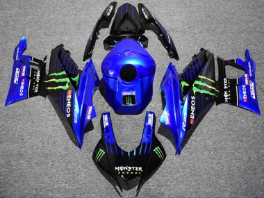Carénages Moto Yamaha YZF R3/R25 2022-2024 - Bleu Vert Noir Monstre ENEOS Yamalube
