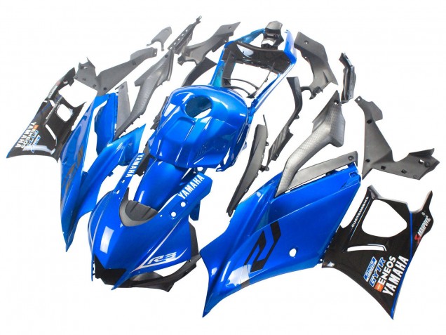 Carénages Moto Yamaha YZF R3/R25 2022-2024 - Bleu Noir ENEOS
