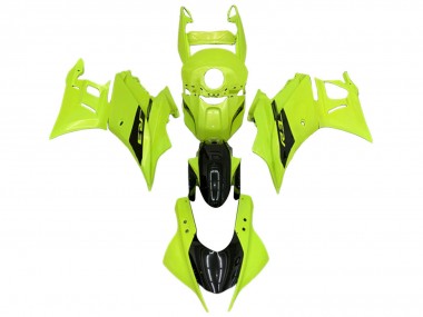 Carénages Moto Yamaha YZF R3/R25 2022-2024 - Vert Néon Noir Brillant