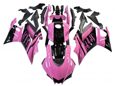 Carénages Moto Yamaha YZF R3/R25 2022-2024 - Rose Noir Brillant Monstre