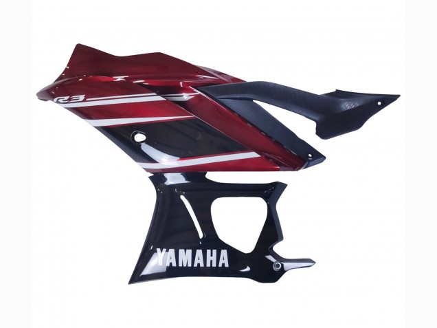 Carénage Moto Yamaha YZF R3/R25 2022-2024 - Rouge Blanc Noir Brillant