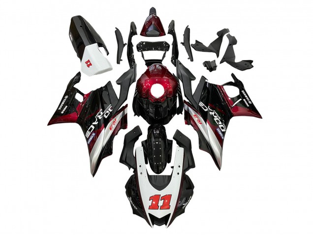 Carénages Moto Yamaha YZF R3/R25 2022-2024 - Rouge Argent Noir 11