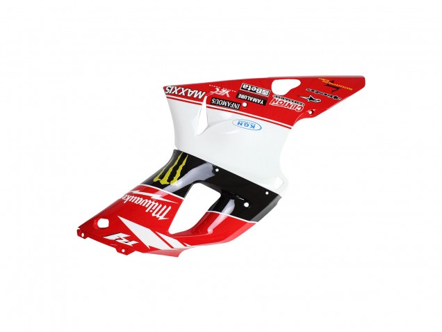 Carénages Moto Yamaha YZF 1000 R1 1998-1999 - Rouge Blanc Noir Jaune Monstre Milwaukee MAXXIS 11