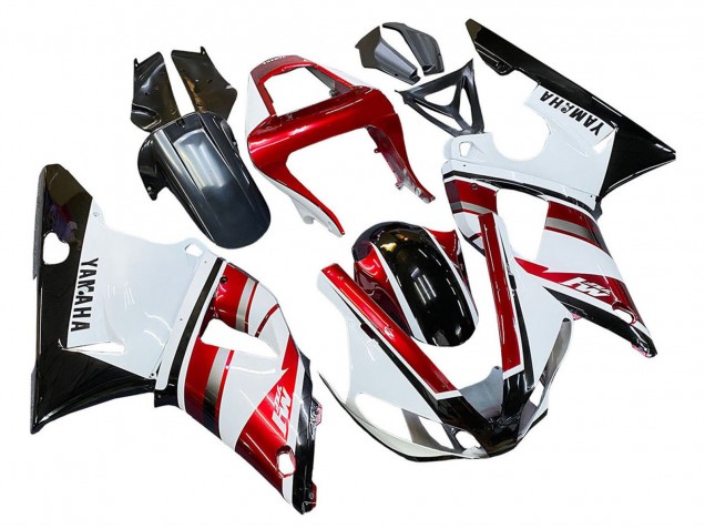 Carénage Moto Yamaha YZF 1000 R1 2000-2001 - Rouge Blanc Noir Brillant