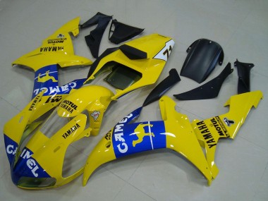 Carénages Moto Yamaha YZF R1 2002-2003 - Jaune Bleu Chameau Motul