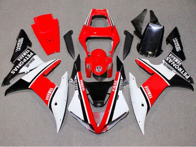Carénages Moto Yamaha YZF 1000 R1 2002-2003 - Blanc Rouge Noir Yamalube Petronas
