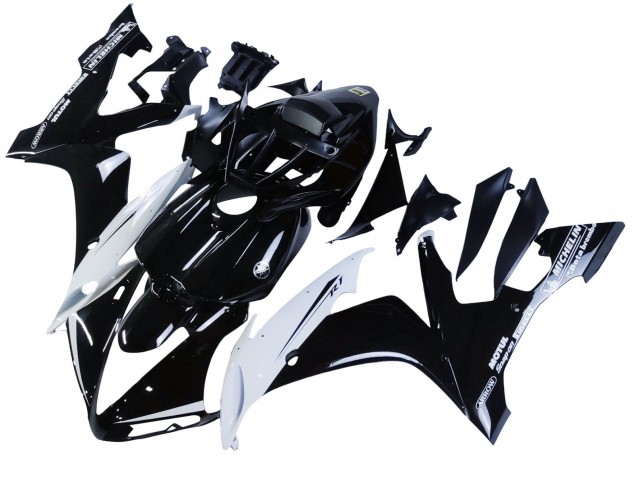 Carénages Moto Yamaha YZF 1000 R1 2004-2006 - Noir Brillant Blanc Motul