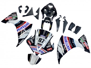 Carénages Moto Yamaha YZF 1000 R1 2012-2014 - Noir Brillant Blanc Rouge Fimer Yamalube Sterilgarda 87