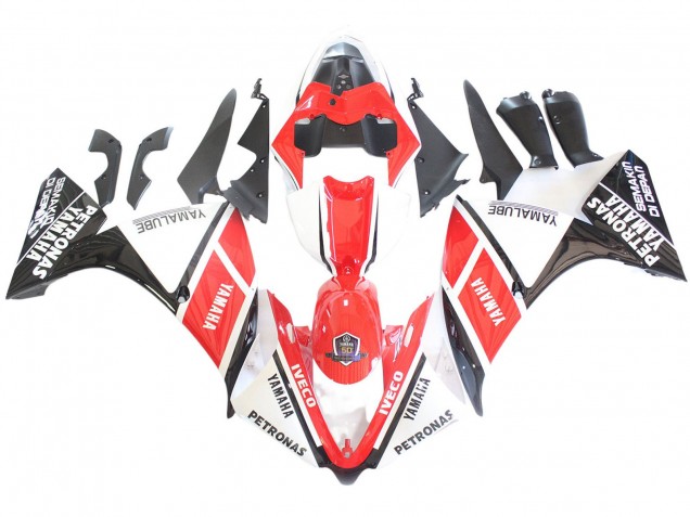 Carénages Moto Yamaha YZF 1000 R1 2012-2014 - Blanc Rouge Noir Brillant Petronas