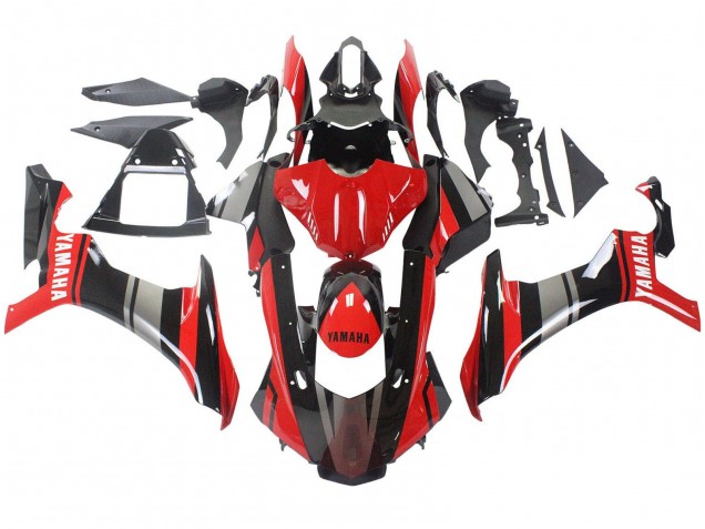 Carénages Moto Yamaha YZF 1000 R1 2015-2019 - Rouge Noir Argent