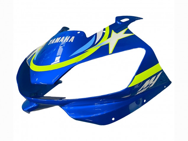 Carénages Moto Yamaha YZF 600 R6 1998-2002 - Blanc Bleu Jaune Néon Fiat Motul Michelin