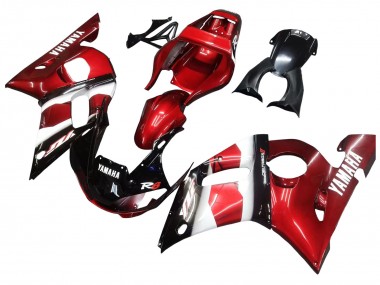 Carénages Moto Yamaha YZF 600 R6 1998-2002 - Rouge Blanc Noir Brillant