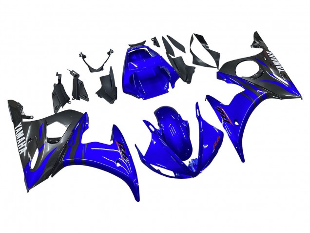 Carénages Moto Yamaha YZF R6S 2006-2009 - Bleu Noir