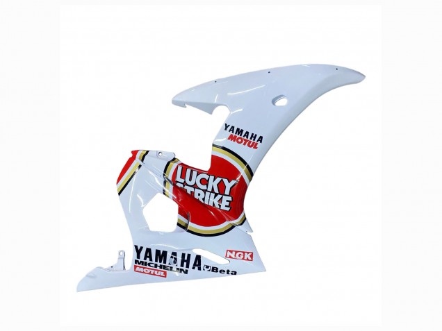 Carénages Moto Yamaha YZF R6S 2006-2009 - Blanc Rouge Lucky Strike Motul