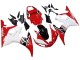 Carénage Moto Yamaha YZF R6S 2006-2009 - Blanc Rouge Noir Brillant