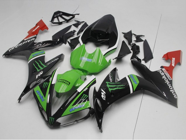 Carénages Moto Yamaha YZF R1 2004-2006 - Noir Brillant Blanc Rouge Vert Monstre