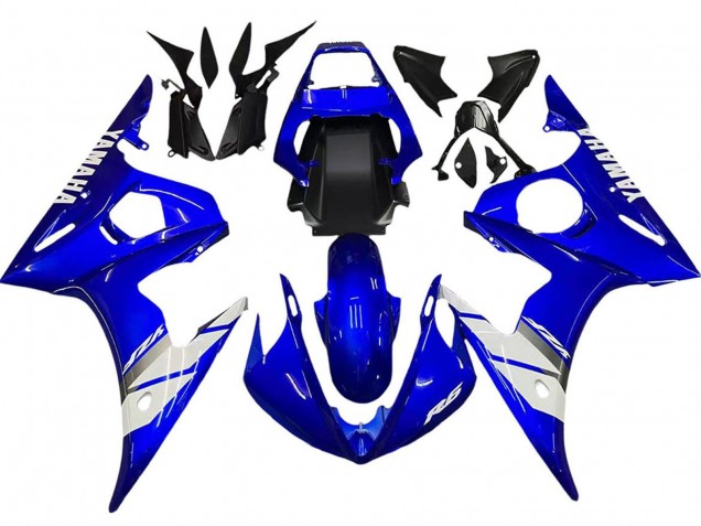 Carénage Moto Yamaha YZF 600 R6 2005 - Bleu Blanc