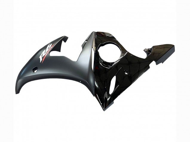 Carénages Moto Yamaha YZF 600 R6 2005 - Noir Brillant Noir Mat Or