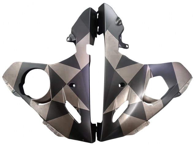 Carénages Moto Yamaha YZF 600 R6 2005 - Noir Mat Gris Geometric