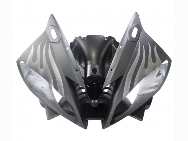 Carénages Moto Yamaha YZF 600 R6 2006-2007 - Noir Mat Argent Flamme