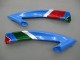 Carénages Moto Yamaha YZF 600 R6 2006-2007 - Bleu Vert Blanc Rouge Dunlop Michelin Motul