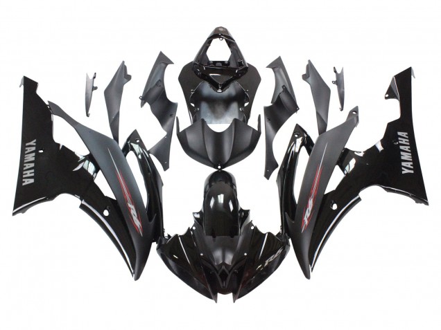 Carénages Moto Yamaha YZF 600 R6 2008-2016 - Noir Brillant Noir Mat