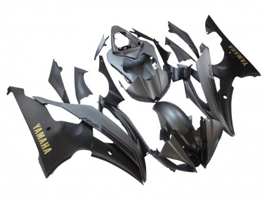 Carénages Moto Yamaha YZF 600 R6 2008-2016 - Gris Noir Mat Or Décalque