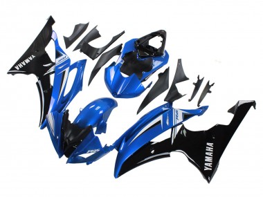 Carénages Moto Yamaha YZF 600 R6 2008-2016 - Blanc Bleu Noir Brillant