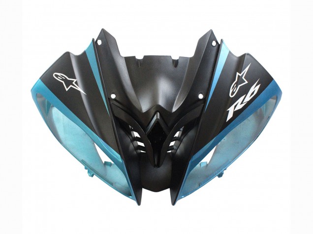 Carénages Moto Yamaha YZF 600 R6 2008-2016 - Bleu Clair Noir Mat Petronas ENEOS