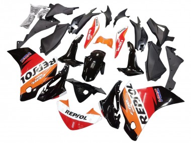 Carénages Moto Honda CBR250RR 2011-2015 - Orange Blanc Rouge Noir Glossy HRC Repsol