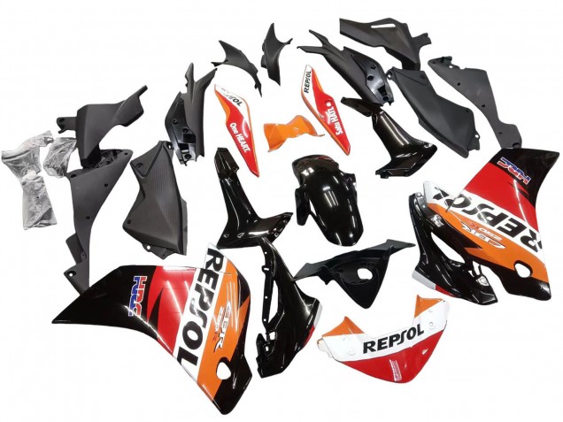 Carénages Moto Honda CBR250RR 2011-2015 - Orange Blanc Rouge Noir Glossy HRC Repsol