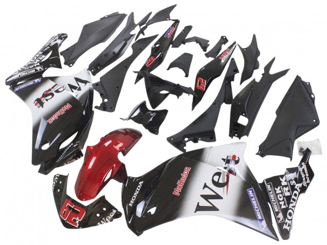 Carénages Moto Honda CBR250RR 2011-2015 - Noir Brillant Blanc West Rouge HRC 62