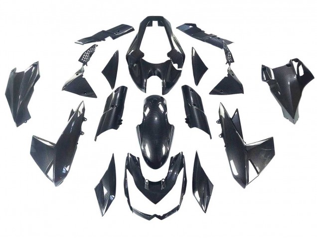 Carénages Moto Kawasaki Z1000 2010-2013 - Noir Fibre de Carbone