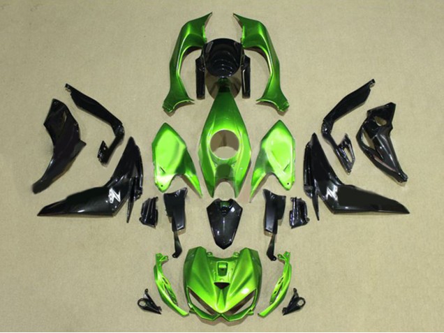 Carénages Moto Kawasaki Z1000 2014-2019 - Vert Noir Brillant