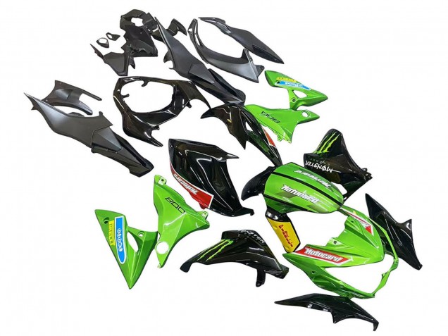 Carénages Moto Kawasaki Z800 2013-2018 - Vert Noir Brillant Rouge Jaune