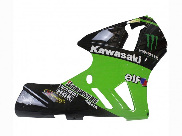 Carénage Moto Kawasaki ZX12R 2002-2006 - Vert Noir Brillant Elf Touch4 Monstre
