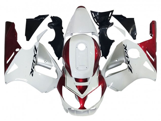 Carénages Moto Kawasaki ZX12R 2002-2006 - Blanc Rouge Noir