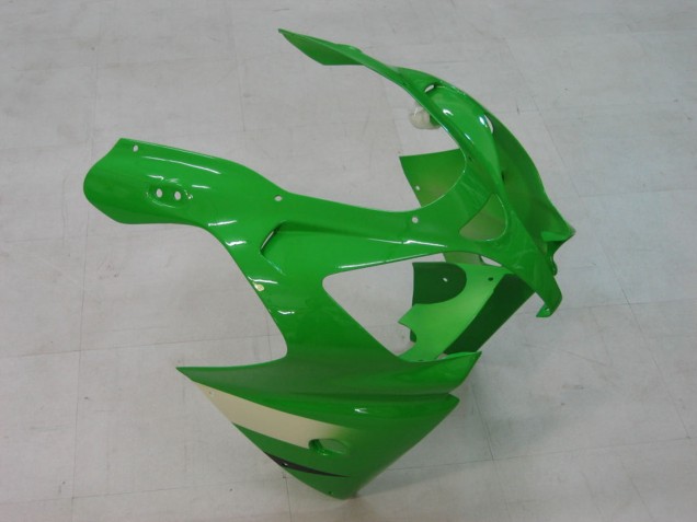 Carénages Moto Kawasaki ZX9R 2000-2001 - Vert Argent Noir