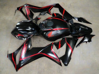 Carénages Moto Honda CBR650R 2021-2023 - Noir Brillant Rouge Bande