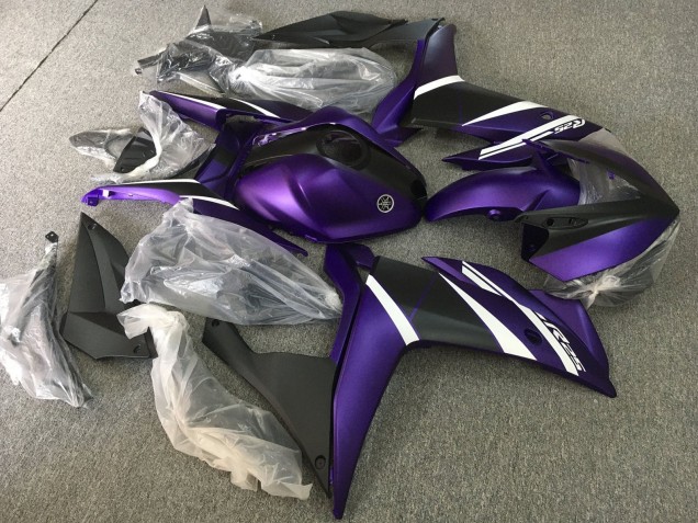 Carénages Moto Yamaha YZF R3/R25 2015-2018 - Blanc Violet Noir Mat