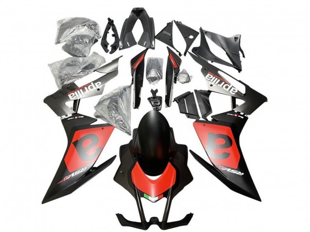 Carénages Moto Aprilia RSV4 1000 2009-2015 - Noir Mat Rouge Blanc