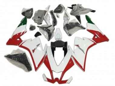 Carénages Moto Aprilia RSV4 1000 2009-2015 - Rouge Blanc Vert