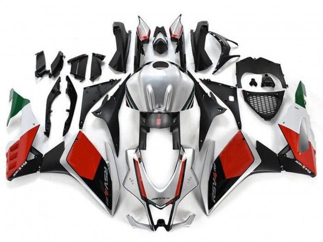 Carénage Moto Aprilia RSV4 1000 2016-2020 - Argent Rouge Noir Vert