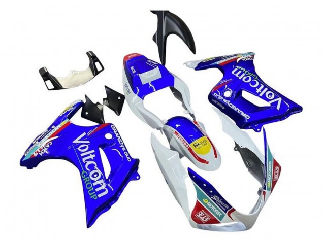 Carénages Moto Suzuki SV650 2003-2013 - Blanc Bleu Voltcom