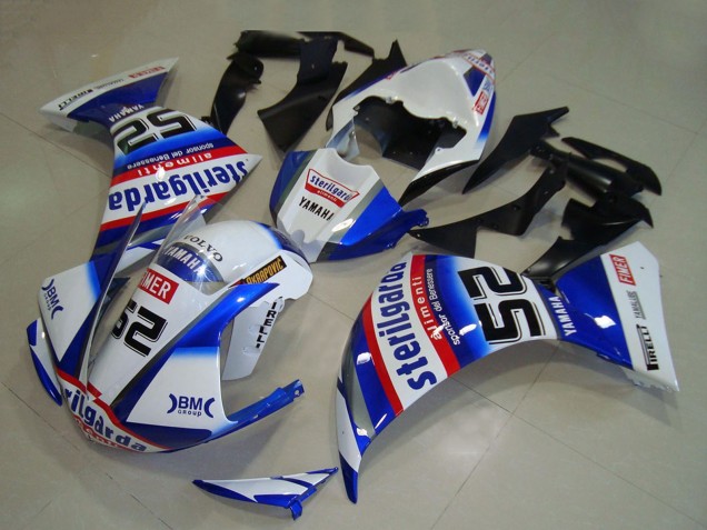 Carénages Moto Yamaha YZF R1 2009-2011 - Blanc Bleu Rouge Noir Sterilgarda